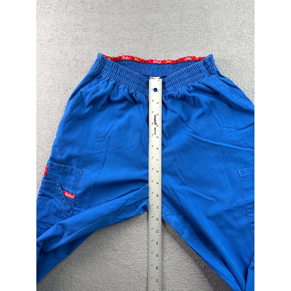 Dickies Royal Blue Cargo Scrub Pants Elastic Waist Straight Leg 86106 Small S - Picture 4 of 12